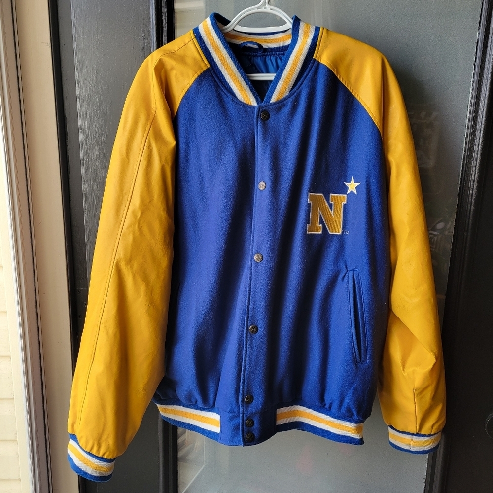 Vintage Steve & Barry’s Navy University Jacket Mens Exrta Large XL Lettermans - Picture 2 of 16